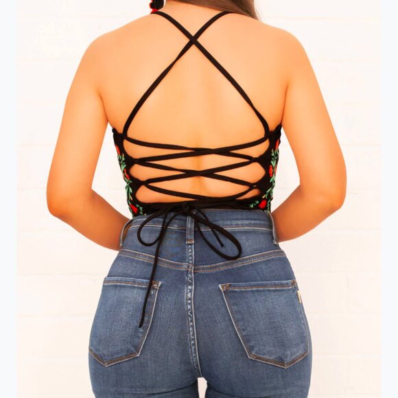 Herencia Collection Rebelde Backless Tie Top XL - Picture 2 of 5